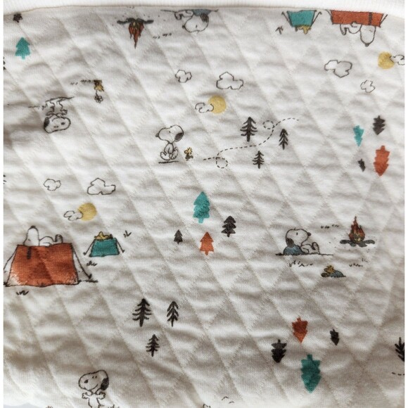 Peanuts 0-3mo Hoodie with Ears & Sweatpants Set, Snoopy & Woodstock, Camping - Picture 6 of 9